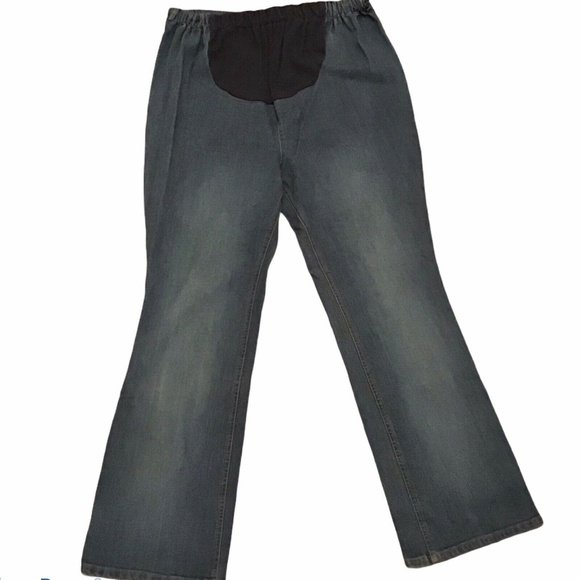 New Additions Maternity Large L Jeans Front Stretch Panel W 34-40 I30 RN 42000 - Picture 1 of 7